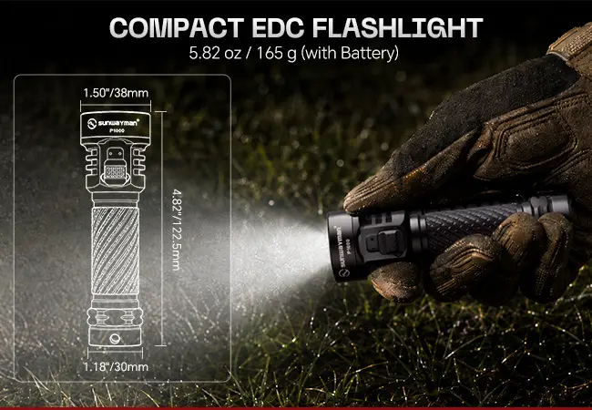 SUNWAYMAN P1000 1050 Lumens Rechargeable Flashlight_5
